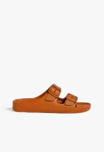 Sandália birkenstock feminina caramelo com fivela dupla 3 sandália birkenstock feminina caramelo com fivela dupla