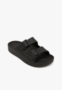 Sandália birkenstock feminina preto com fivela dupla 3 sandália birken feminina preto birkenstock feminina