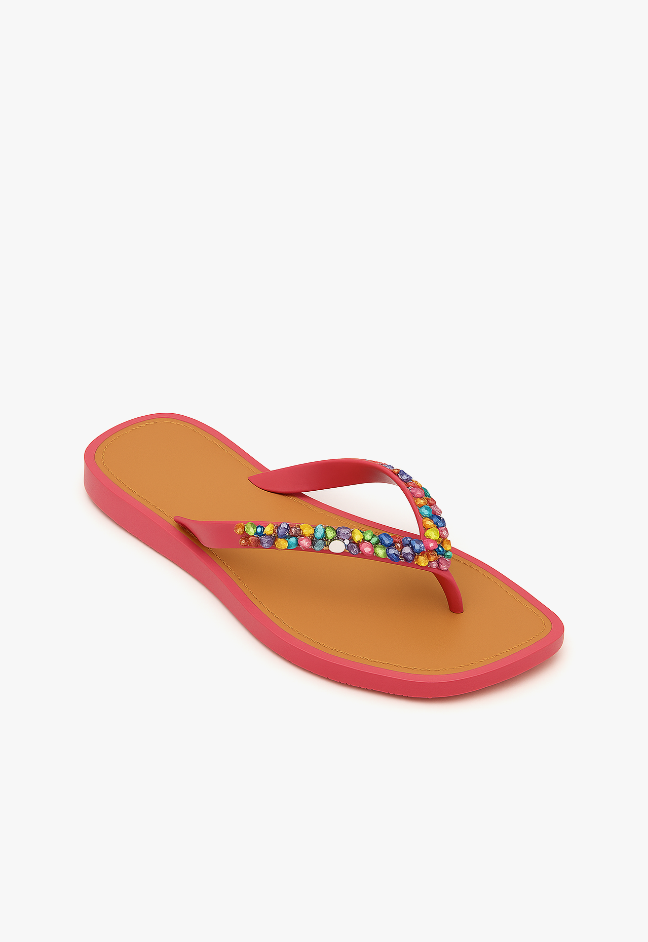 chinelo feminino de dedo confortável rosa