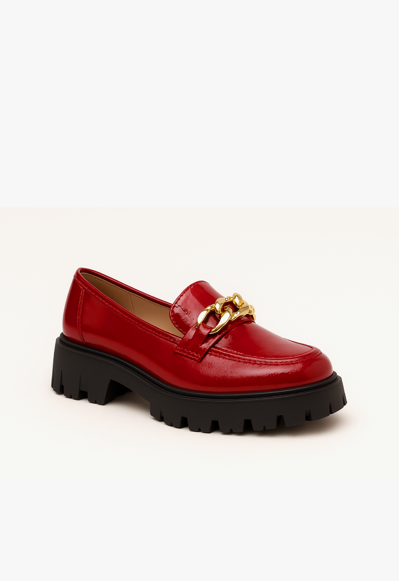 Home 80 sapato mocassim feminino tratorado com detalhes em dourado rubi royale