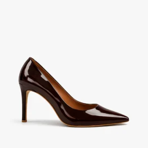 sapato scarpin feminino marrom com salto alto