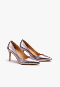Scarpin feminino salto alto prata Silver Royale 3 sapato scarpin feminino prata silver royale com salto alto