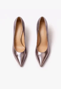 Scarpin feminino salto alto prata Silver Royale 2 sapato scarpin feminino prata silver royale com salto alto