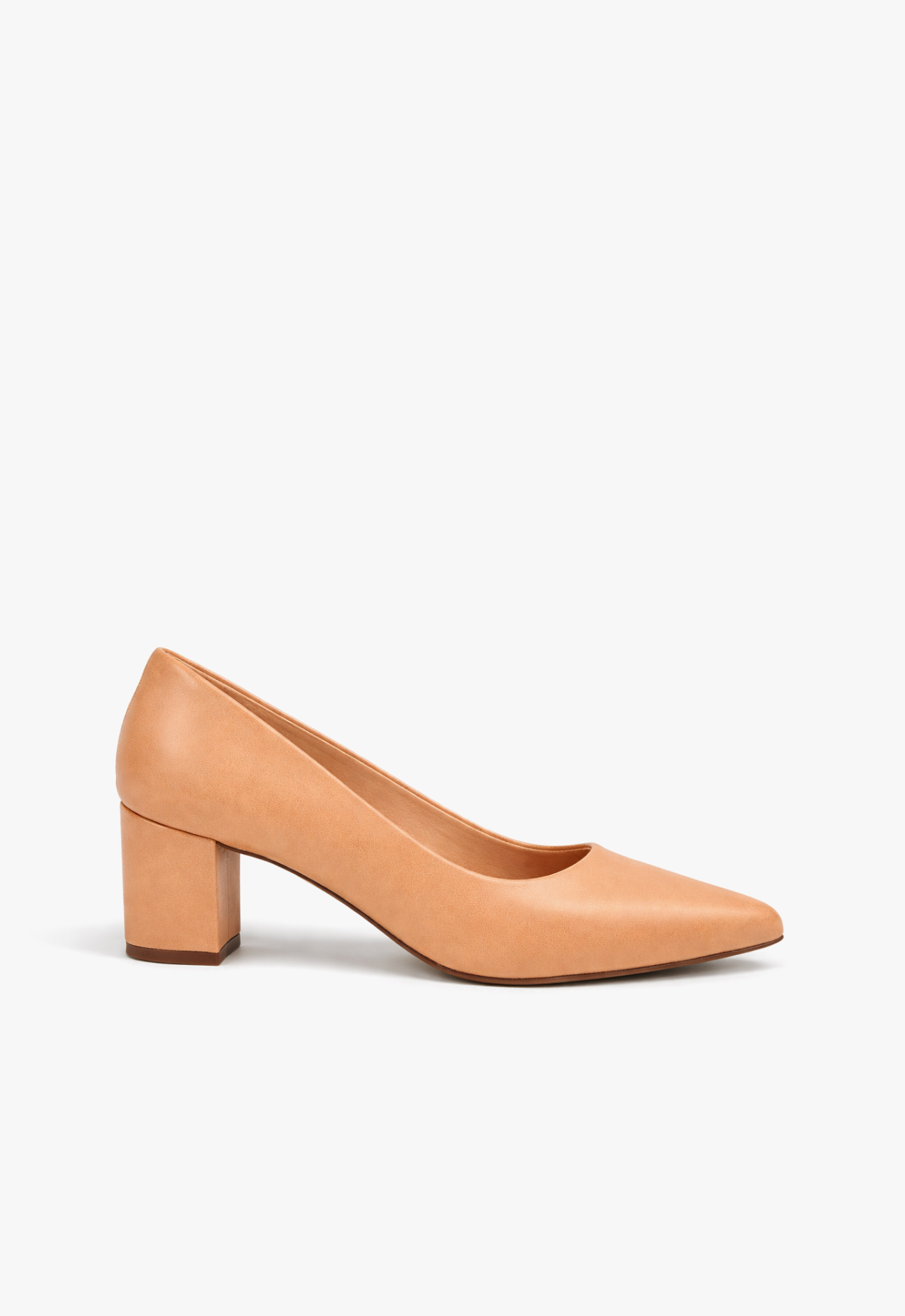 sapato scarpin feminino com salto bloco nude