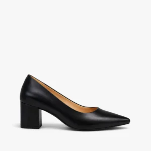 sapato scarpin feminino com salto bloco preto