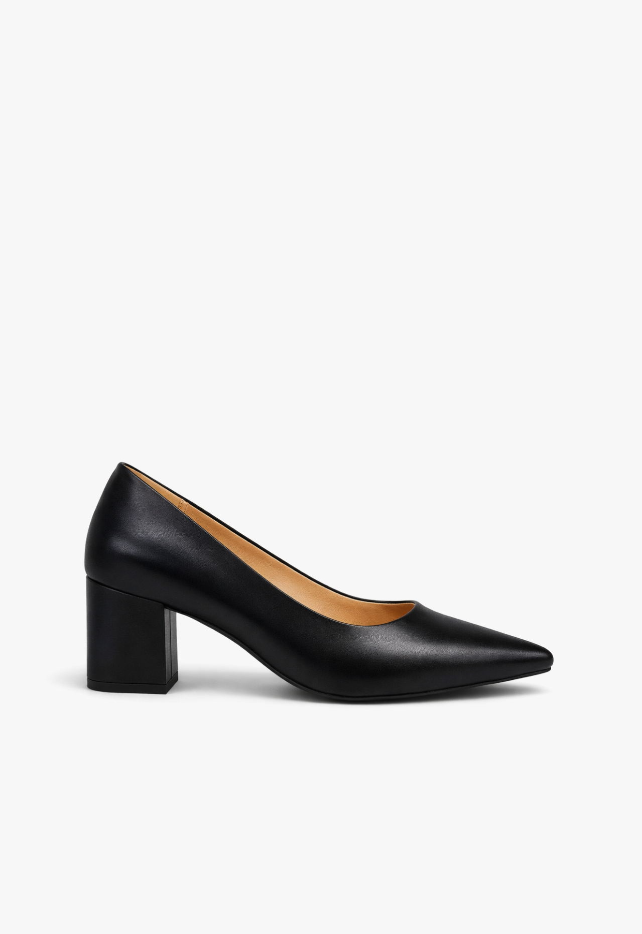 sapato scarpin feminino com salto bloco preto