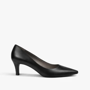 sapato scarpin feminino com salto médio preto Black Onyx