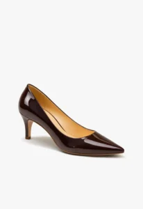 Scarpin feminino salto médio marrom 1 sapato scarpin feminino marrom com salto médio