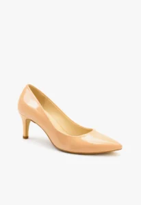 Scarpin feminino salto médio nude 1 sapato scarpin feminino com salto médio nude