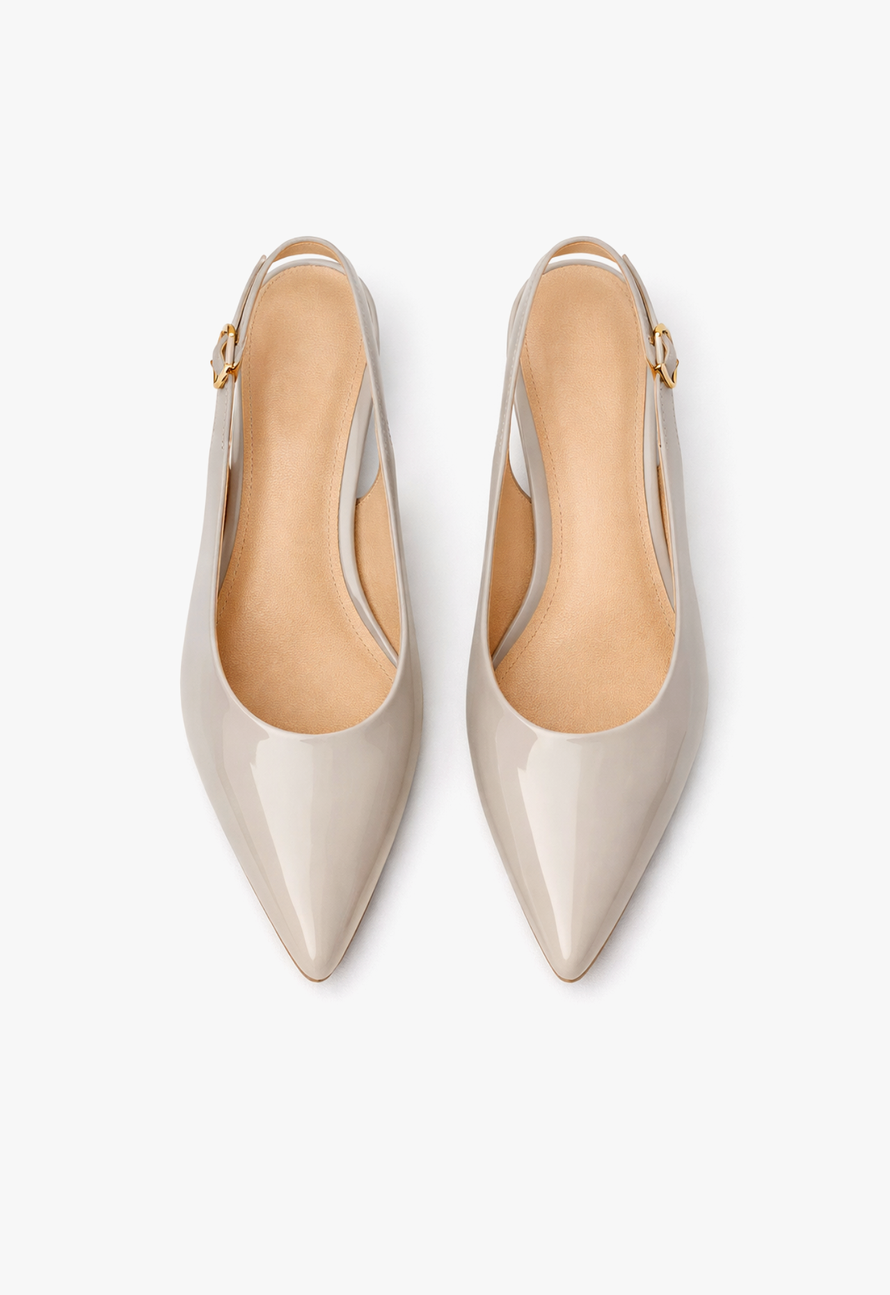 sapato scarpin slingback feminino com salto baixo cinza