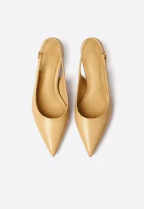 Scarpin slingback feminino salto baixo nude 3 sapato scarpin slingback feminino com salto baixo nude