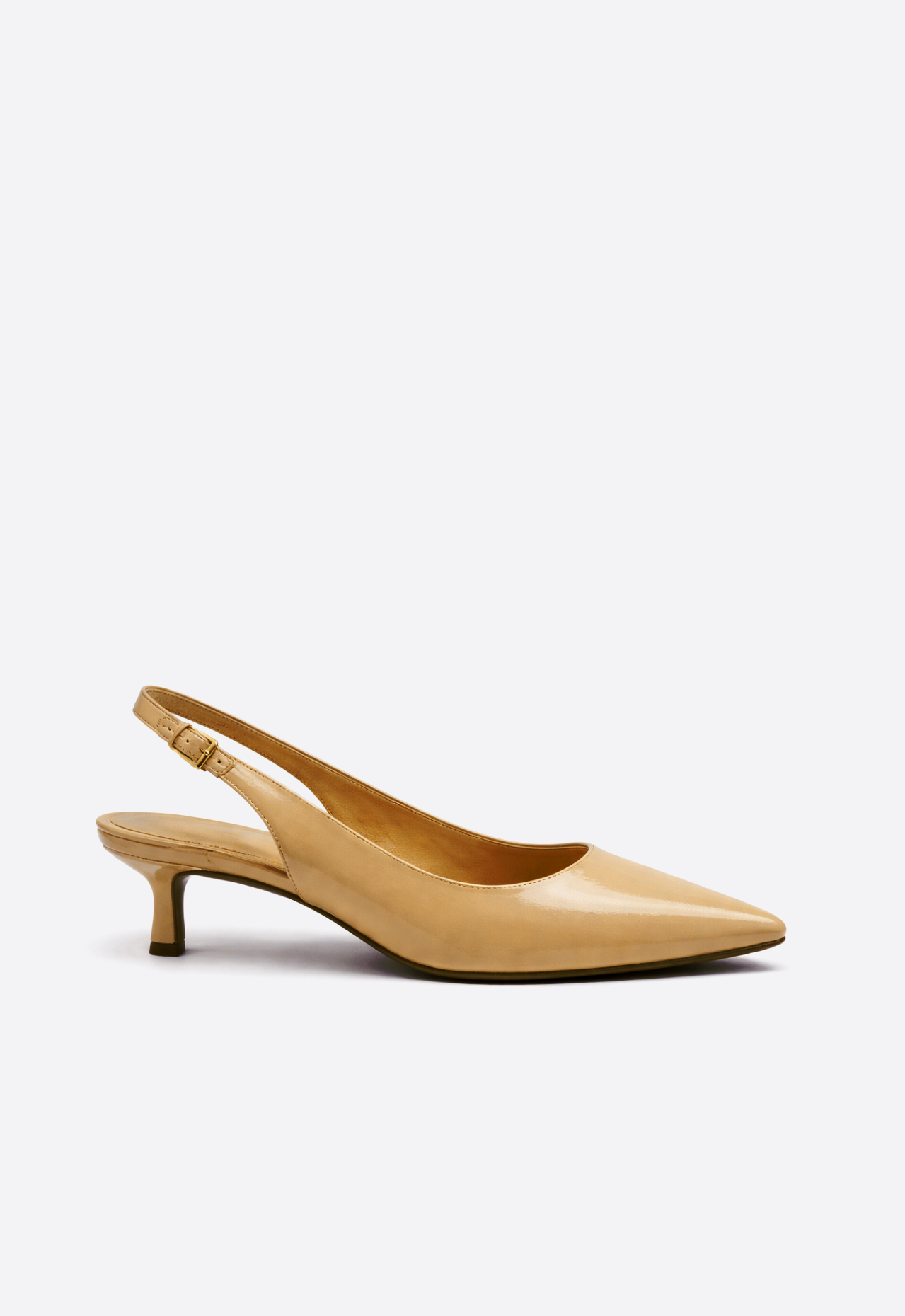 sapato scarpin slingback feminino com salto baixo nude