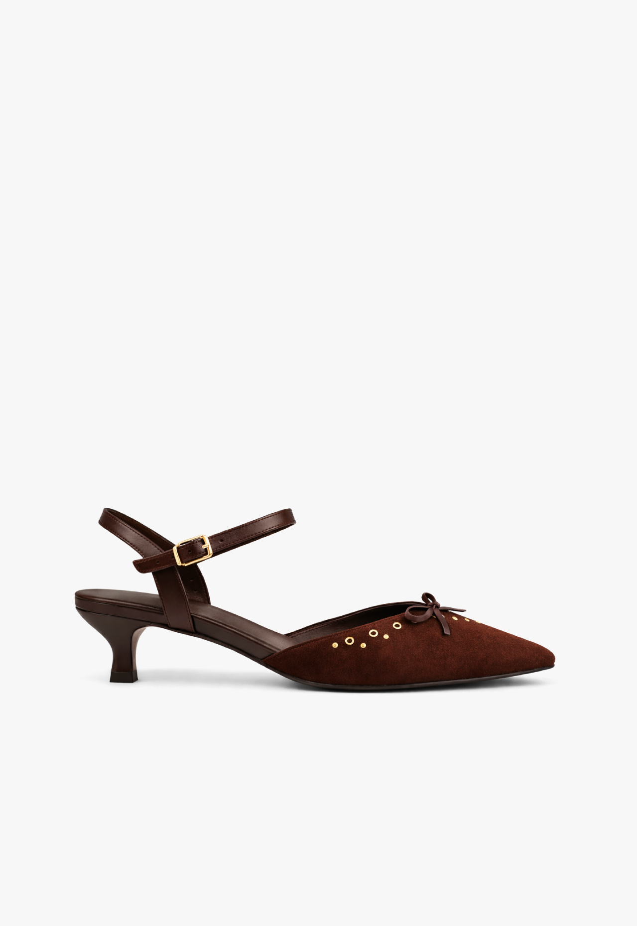 sapato scarpin slingback feminino com salto baixo vinho wine velvet