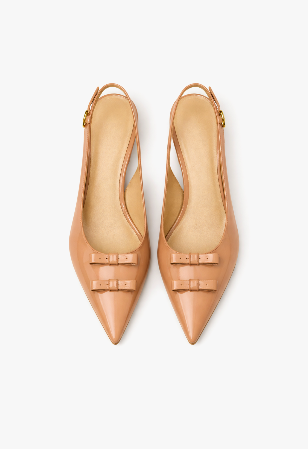 sapato scarpin slingback feminino com salto médio avelã