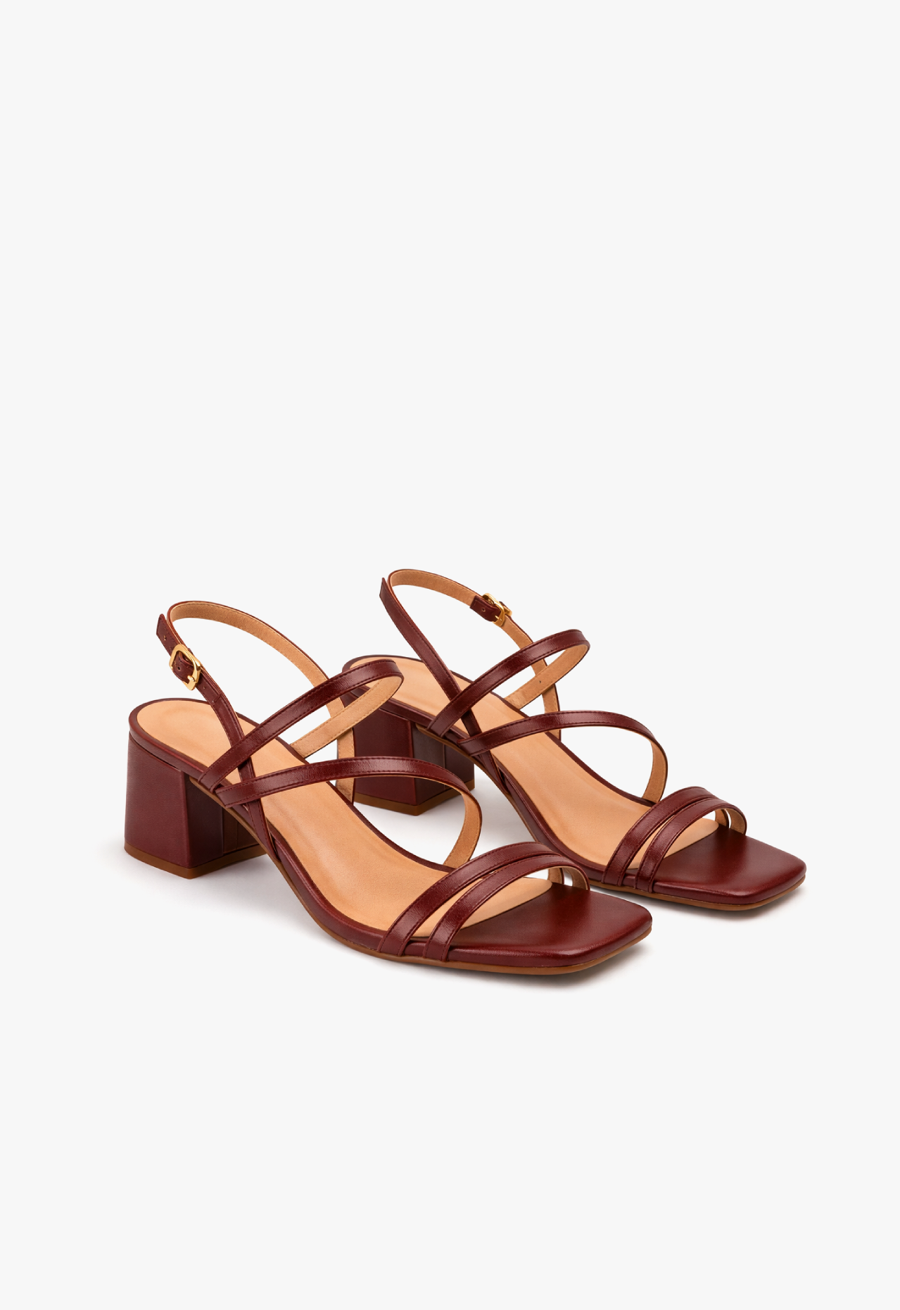 sandália feminina salto bloco bordo