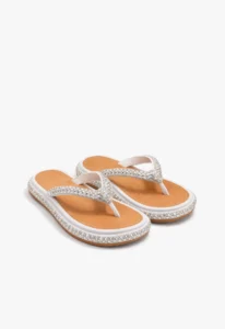 Chinelo feminino de dedo branco com strass 4 chinelo feminino de dedo branco com strass